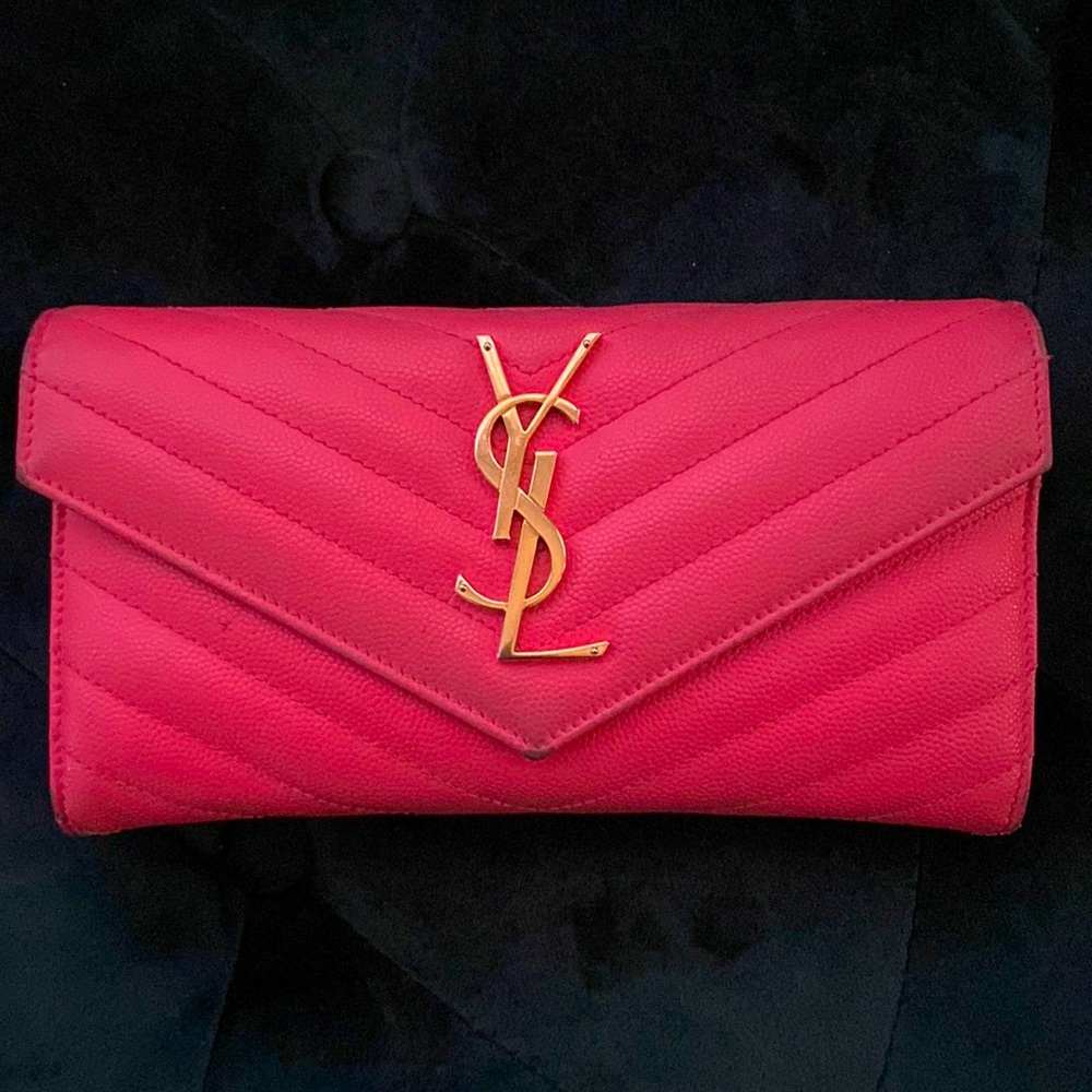 Authentic YSL Monogram Envelope Wallet